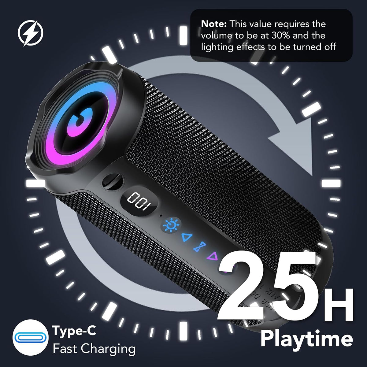 Portable Bluetooth Speaker, Bluetooth 5.4 Speaker