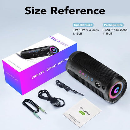 Portable Bluetooth Speaker, Bluetooth 5.4 Speaker
