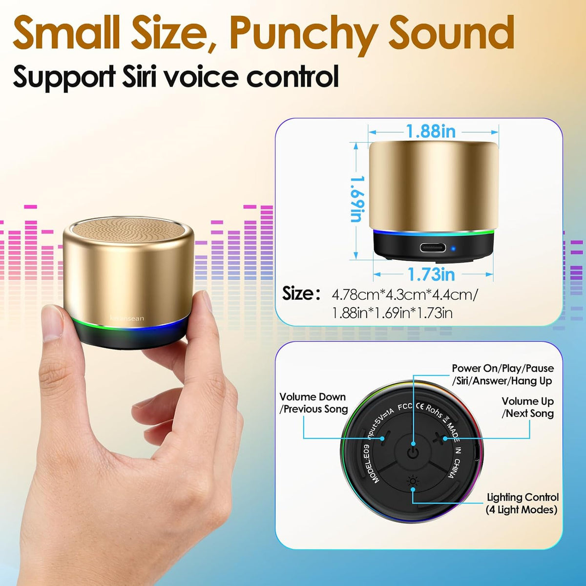 Mini Bluetooth Speaker, Portable Wireless Speakers