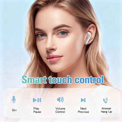 True Wireless Earbuds White Bluetooth 5.3