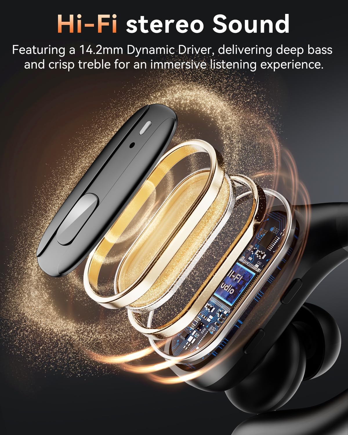Wireless Earbuds with Ear Hooks, Running Headphones